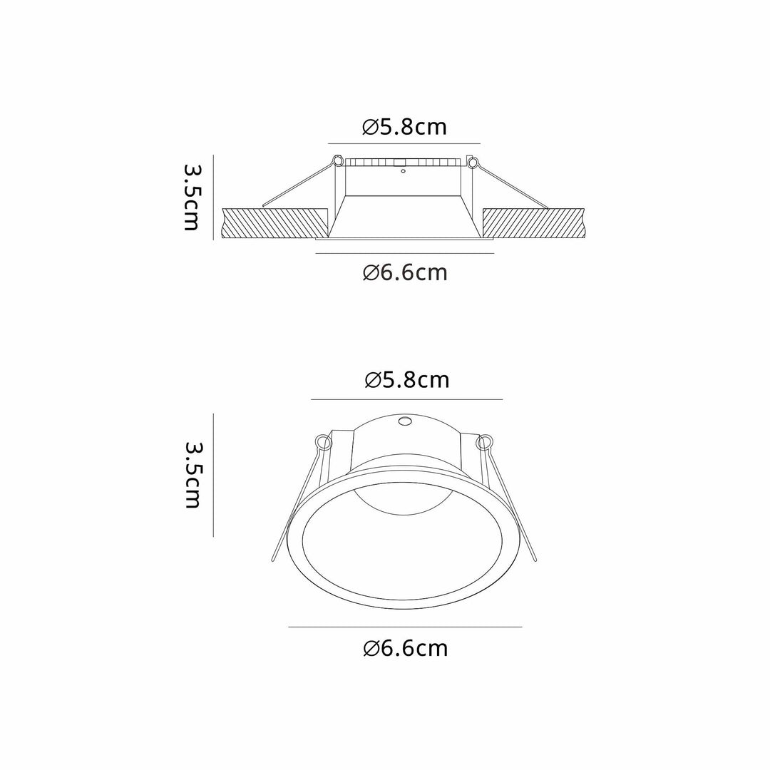 Mantra M8660 Kiel Outdoor Recessed Spotlight 6.6cm White