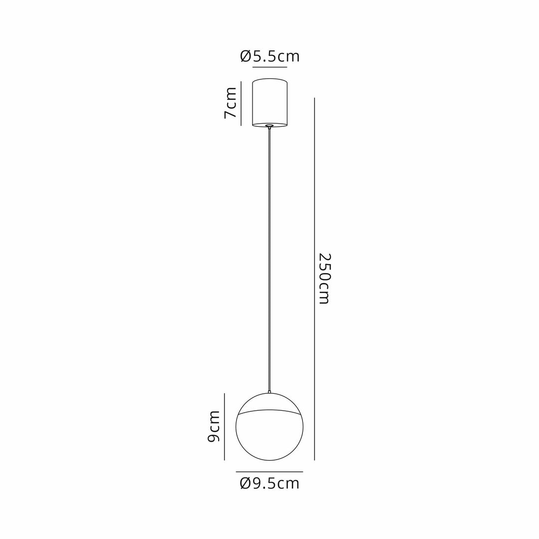 Mantra M8439 Kilda 1 Light LED Surface Pendant Black