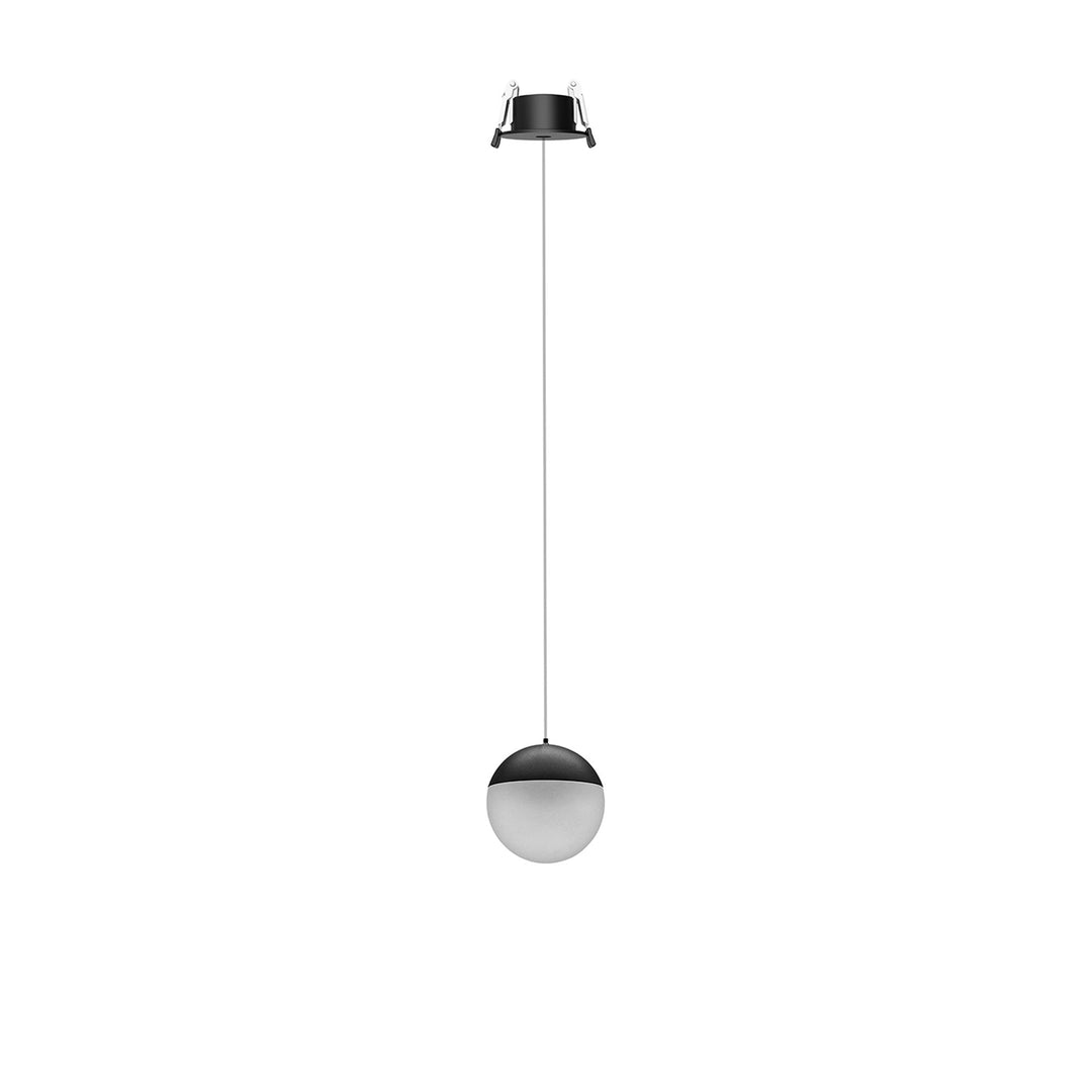 Mantra M8436 Kilda 1 Light LED Recessed Pendant Black