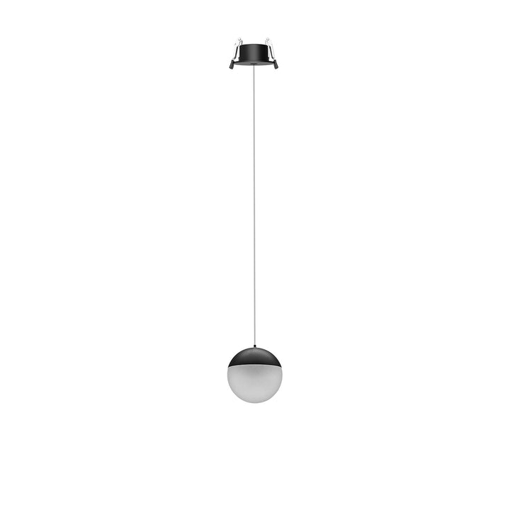 Mantra M8436 Kilda 1 Light LED Recessed Pendant Black