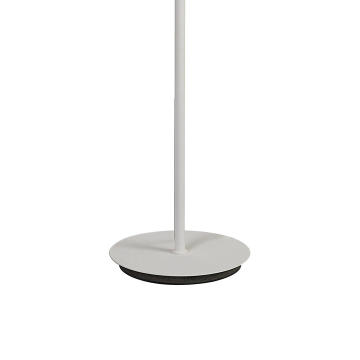 Mantra M8282 Nora Floor Lamp White/Wood/Clear Glass With Frosted Inner