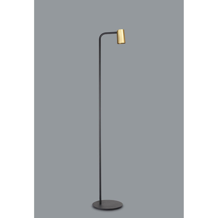 Mantra M8493 Sal Floor Lamp 1 Light Satin Gold/Matt Black