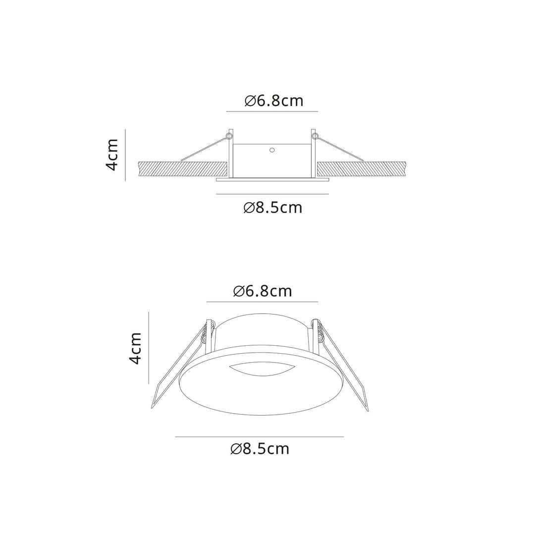 Mantra M8655 Tavira Outdoor Recessed Spotlight 8.5cm Round Black