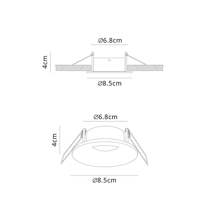 Mantra M8655 Tavira Outdoor Recessed Spotlight 8.5cm Round Black