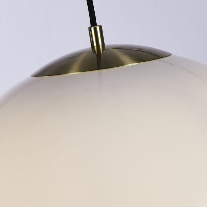 Searchlight 6099SB Atom II Pendant Satin Brass Opal Glass