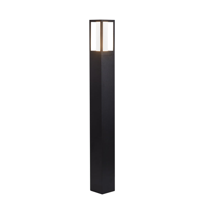 Searchlight 91251-730 Avenue Outdoor Post Black Metal Matt White Polycarbonate
