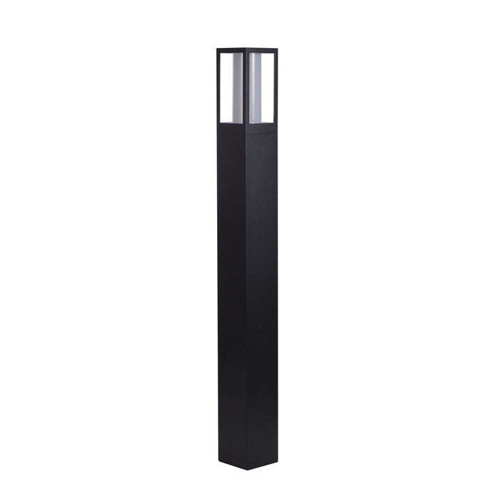 Searchlight 91251-730 Avenue Outdoor Post Black Metal Matt White Polycarbonate