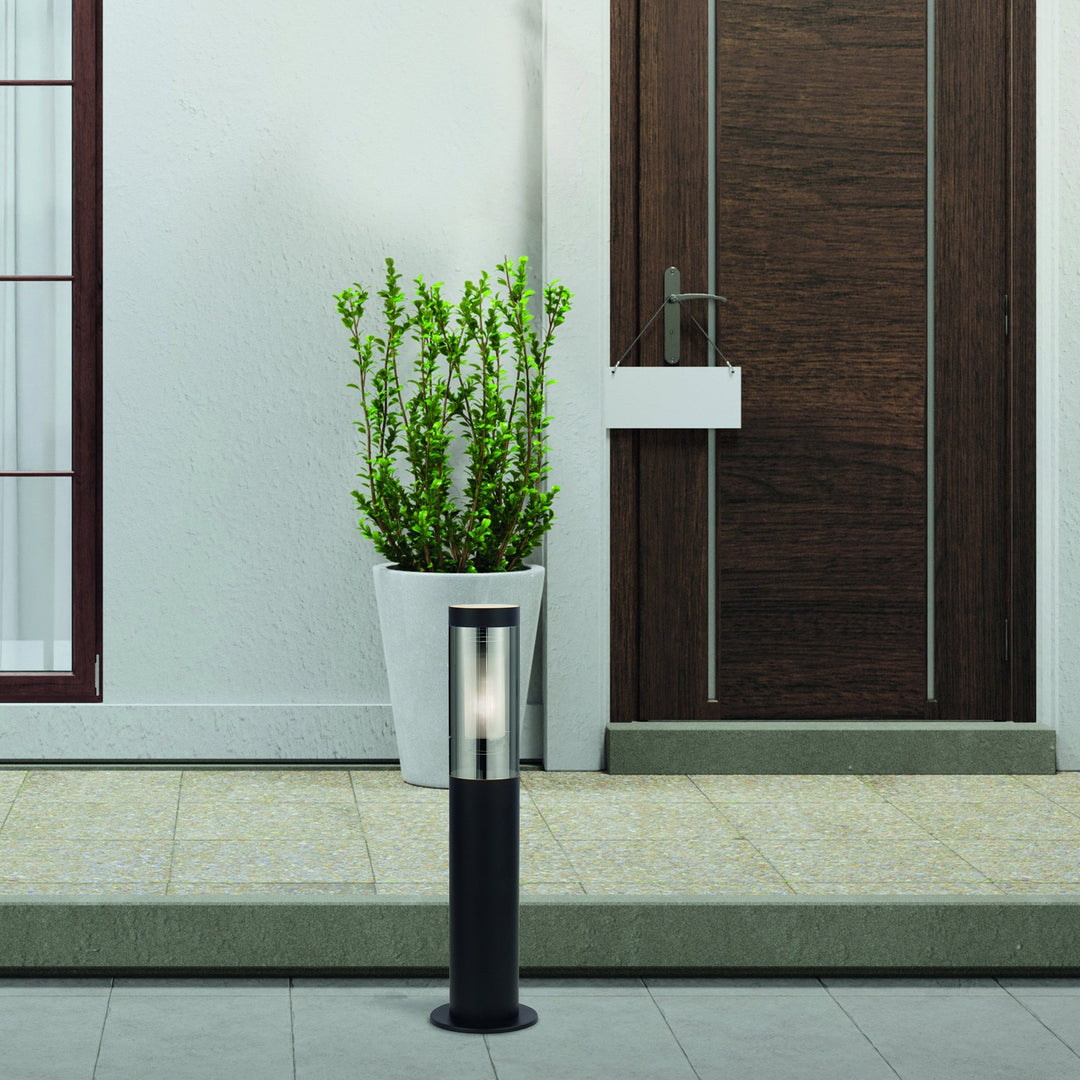 Searchlight 93901-450BK Batton Outdoor Post Black Metal Smoked Polycarbonate