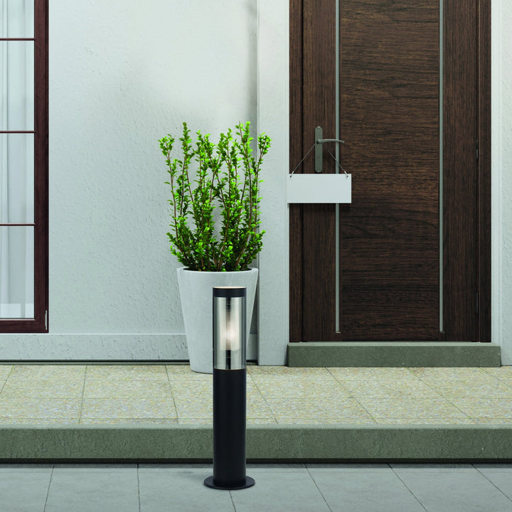 Searchlight 93901-450BK Batton Outdoor Post Black Metal Smoked Polycarbonate