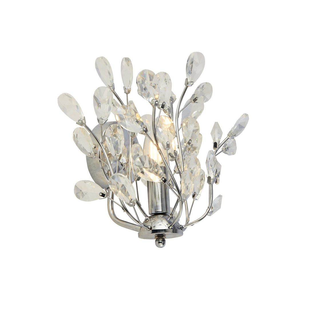 Searchlight 8011-1CC Bouquet 7 Light Wall Light Chrome Crystal Glass