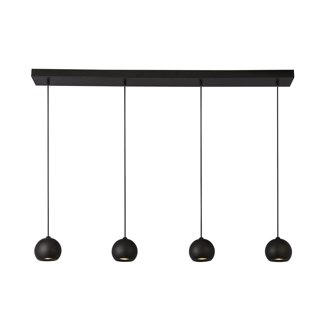 Searchlight 1014-4BK Eindhoven 4 Light Bar Pendant Sand Black Metal
