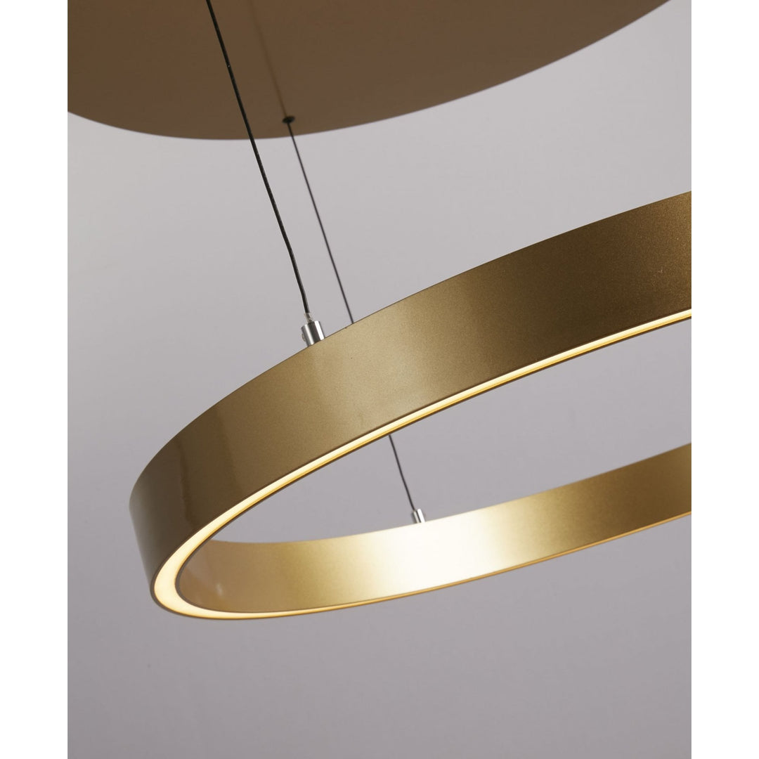 Searchlight 30411GO Layla Gesture Control LED Pendant Gold Metal Opal Acrylic