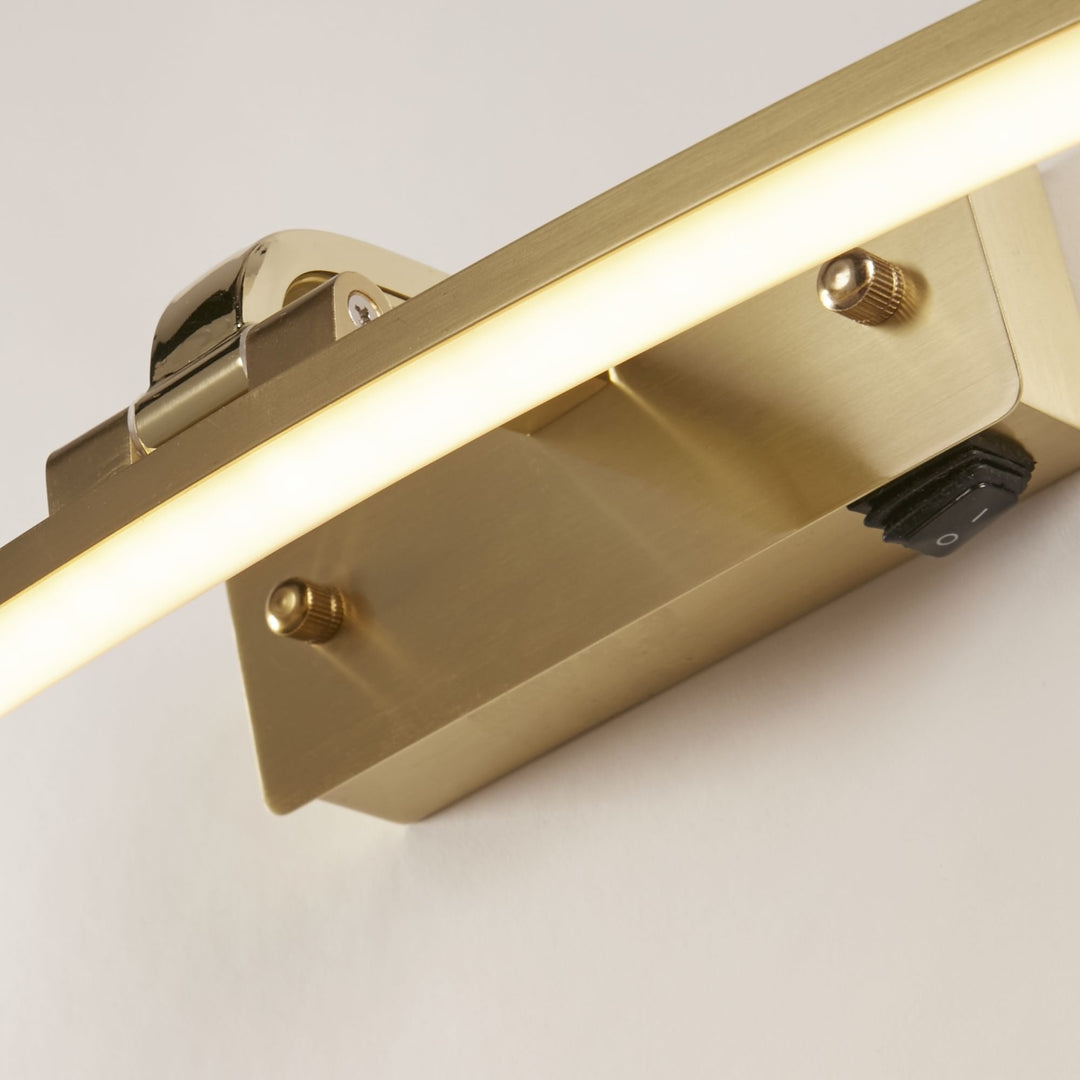 Searchlight 79822-50SB Santorini LED Picture Light Satin Brass Polished Metal