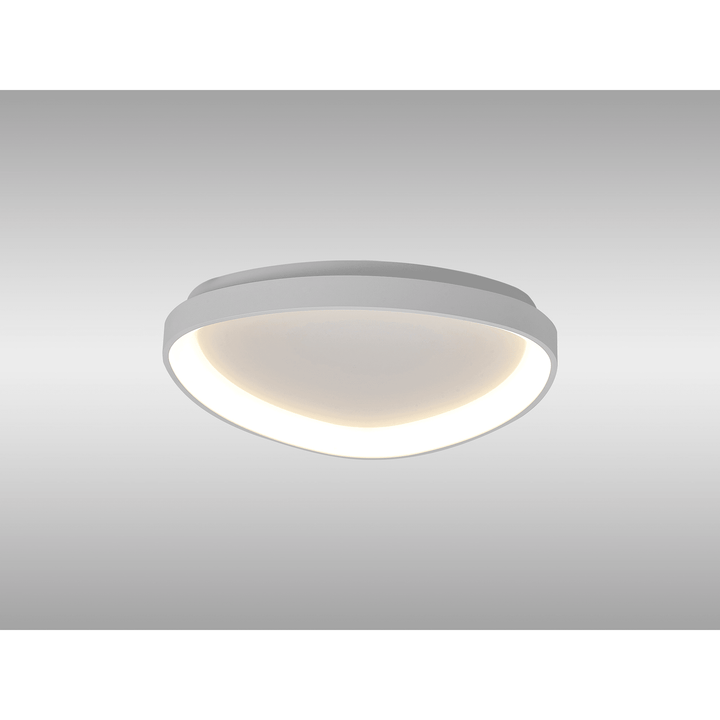 Mantra M8629 Niseko II Triangular LED Flush Ceiling Light 42cm Remote Control White