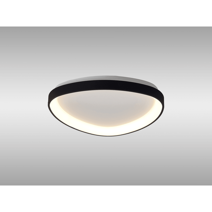 Mantra M8630 Niseko II Triangular LED Flush Ceiling Light 42cm Remote Control Black
