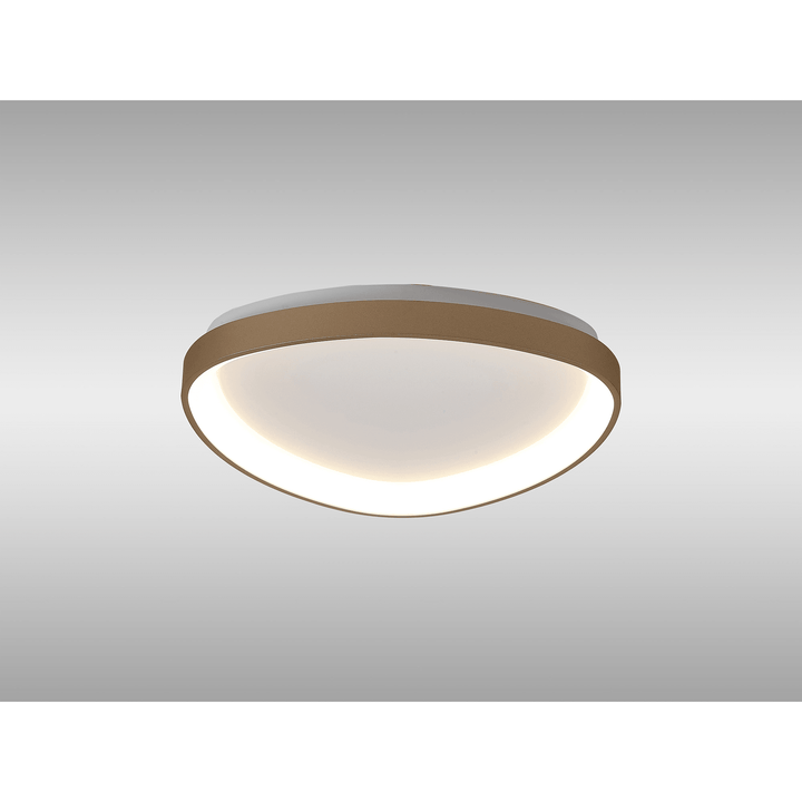 Mantra M8631 Niseko II Triangular LED Flush Ceiling Light 42cm Remote Control Gold
