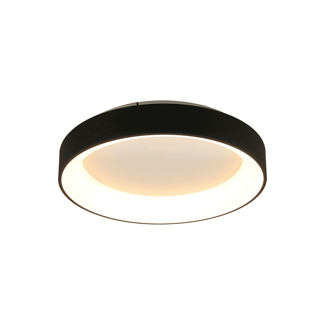 Mantra M8581 Niseko II Ring LED Flush Ceiling Light 50cm Remote Control Black