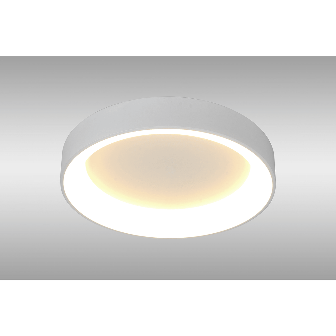 Mantra M8578 Niseko II Ring LED Flush Ceiling Light 50cm Remote Control White