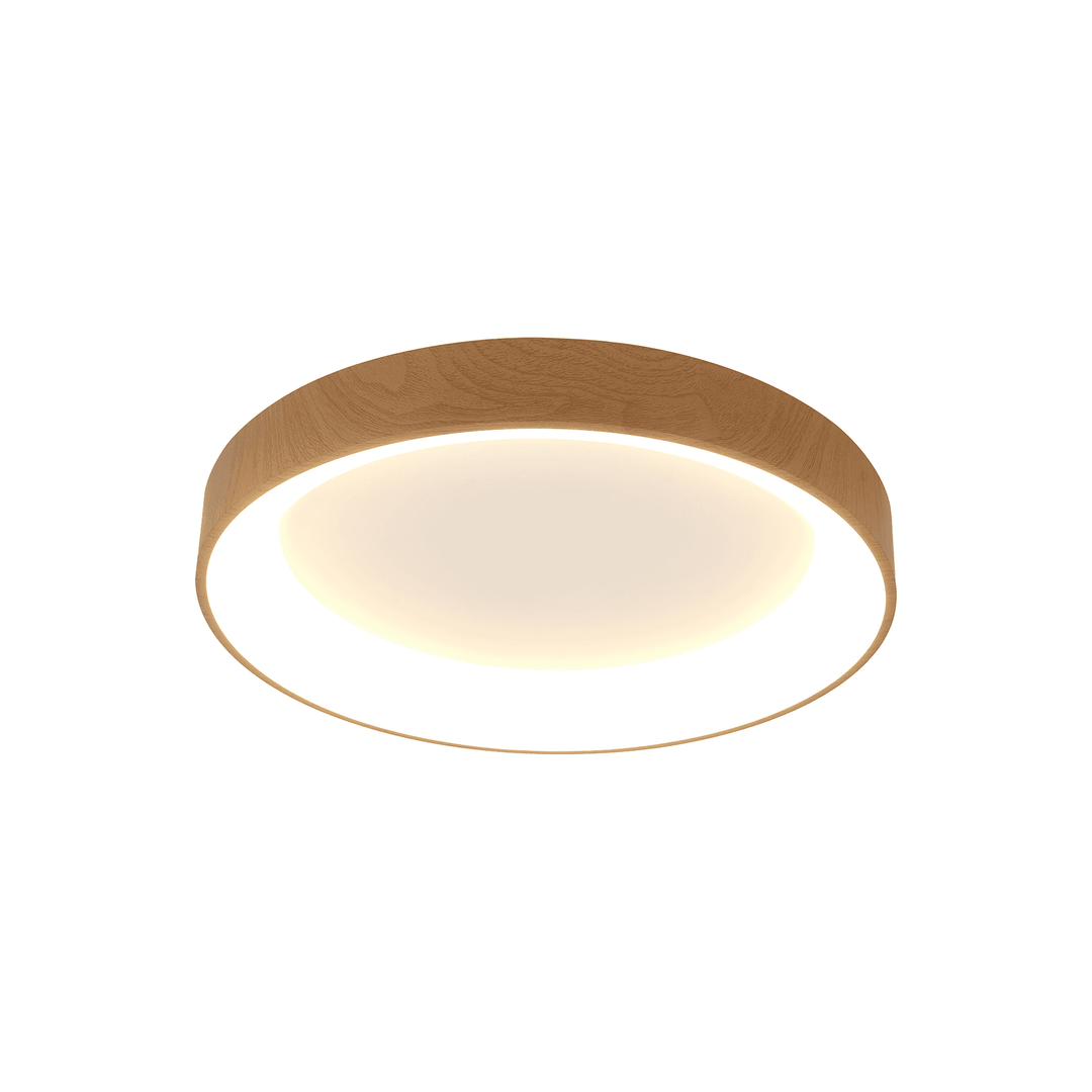 Mantra M8587 Niseko II Ring LED Flush Ceiling Light 50cm Remote Control Wood