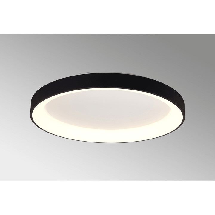 Mantra M8640 Niseko II Ring LED Flush Ceiling Light 78cm Remote Control Black