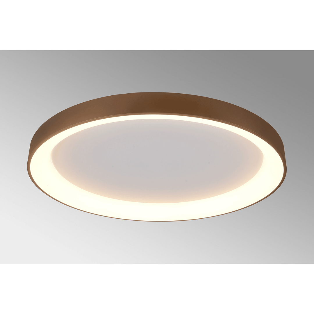Mantra M8641 Niseko II Ring LED Flush Ceiling Light 90cm Remote Control Gold