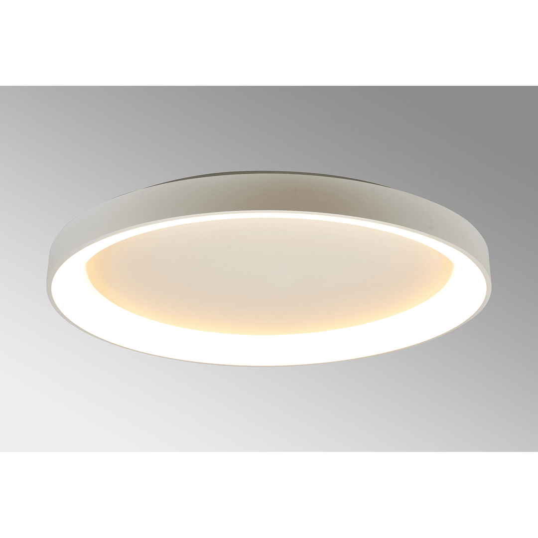 Mantra M8637 Niseko II Ring LED Flush Ceiling Light 90cm Remote Control White