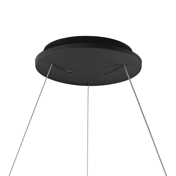 Mantra M8626 Niseko II Ring LED Pendant 38cm Remote Control Black