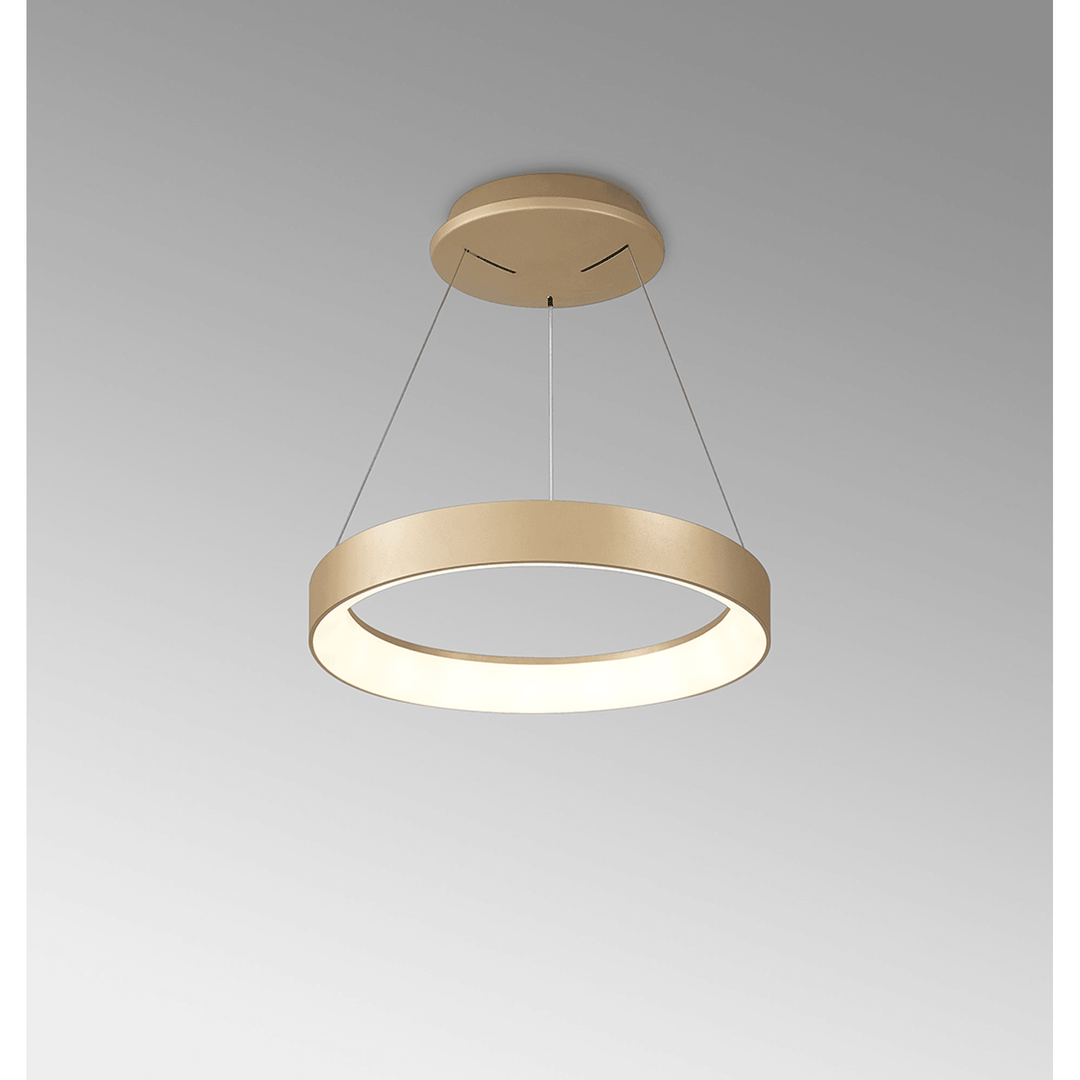 Mantra M8627 Niseko II Ring LED Pendant 38cm Remote Control Gold
