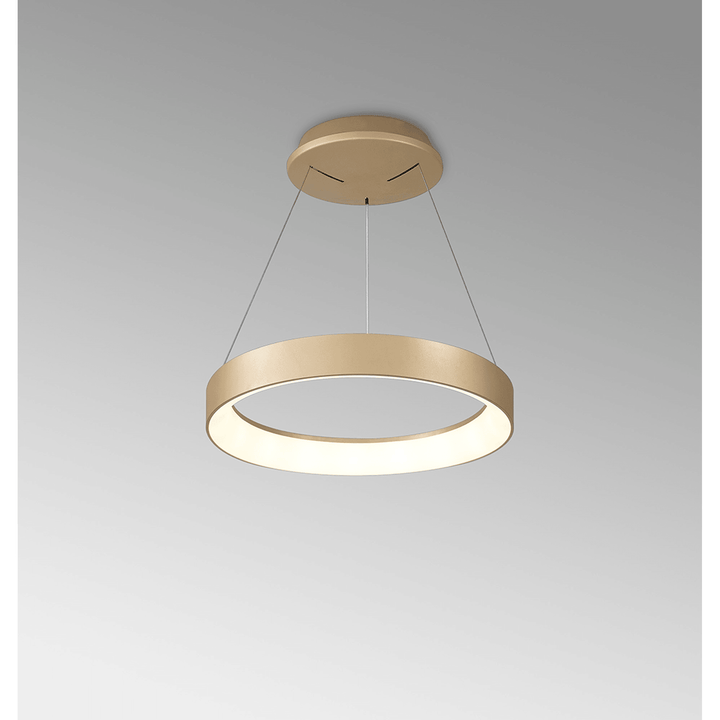 Mantra M8627 Niseko II Ring LED Pendant 38cm Remote Control Gold