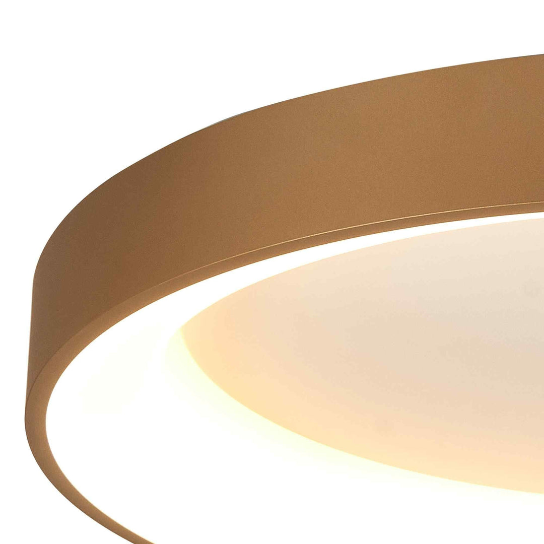 Mantra M8583 Niseko II Ring LED Flush Ceiling Light 65cm Remote Control Gold