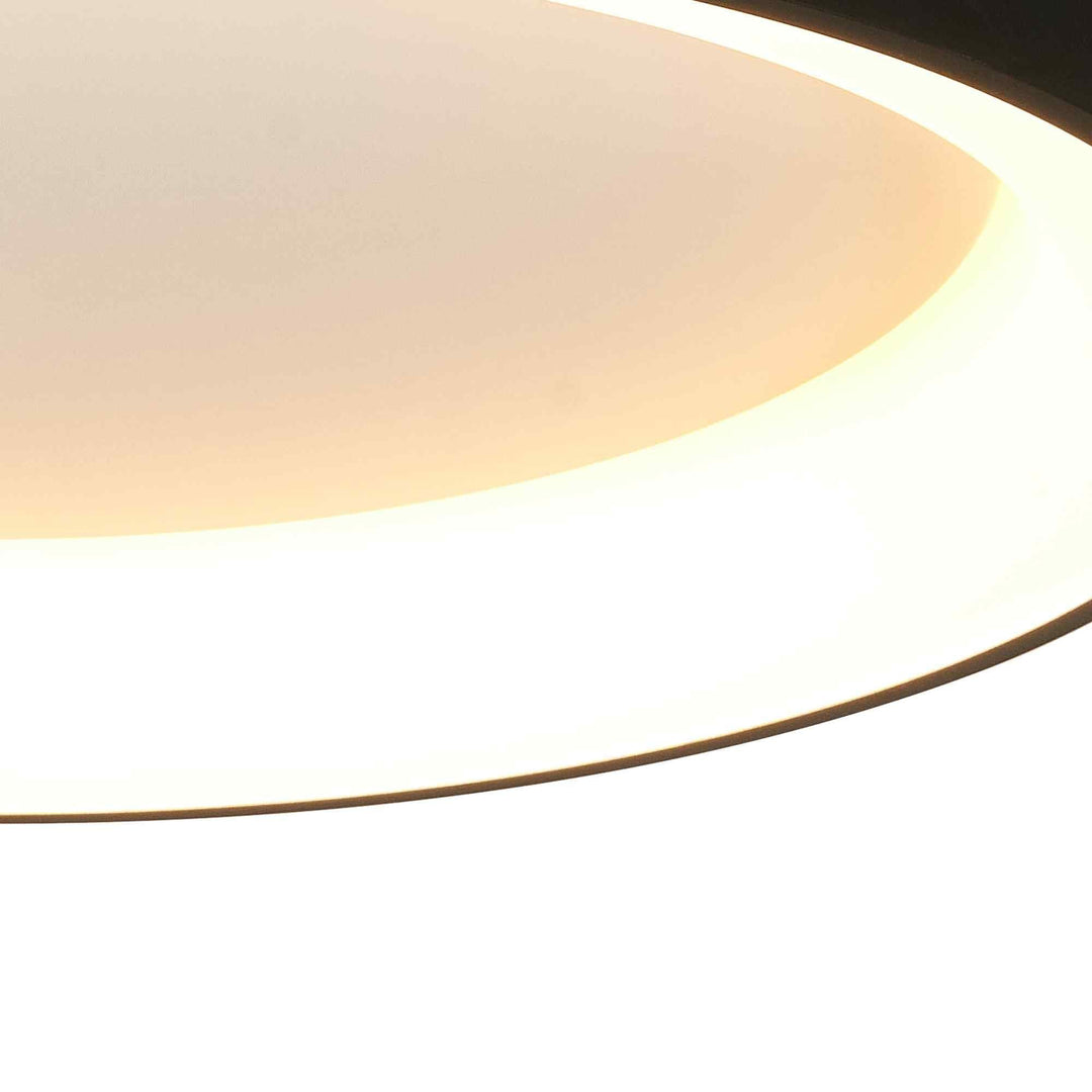 Mantra M8580 Niseko II Ring LED Flush Ceiling Light 65cm Remote Control Black