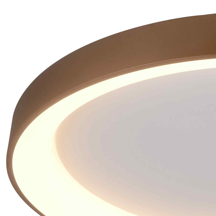Mantra M8641 Niseko II Ring LED Flush Ceiling Light 90cm Remote Control Gold