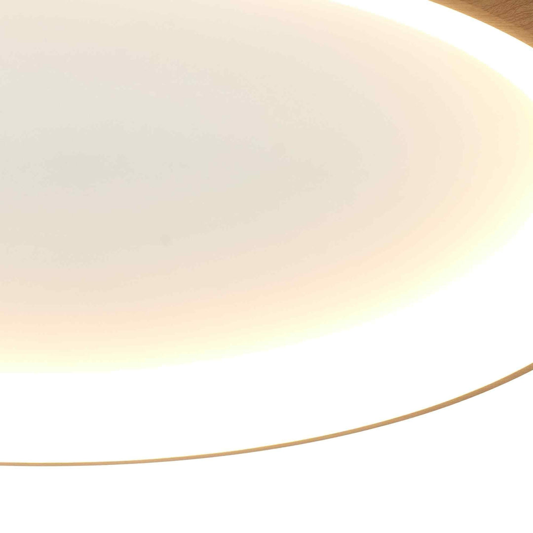 Mantra M8643 Niseko II Ring LED Flush Ceiling Light 90cm Remote Control Wood