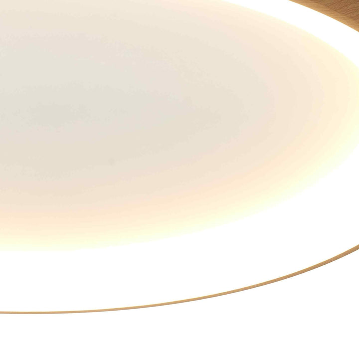Mantra M8643 Niseko II Ring LED Flush Ceiling Light 90cm Remote Control Wood