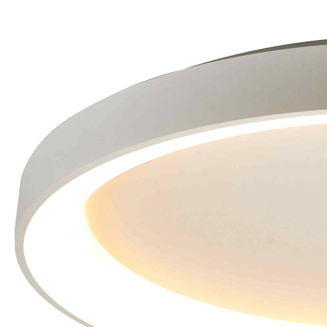 Mantra M8637 Niseko II Ring LED Flush Ceiling Light 90cm Remote Control White