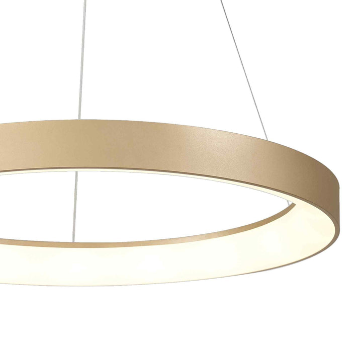 Mantra M8573 Niseko II Ring LED Pendant 65cm Remote Control Gold