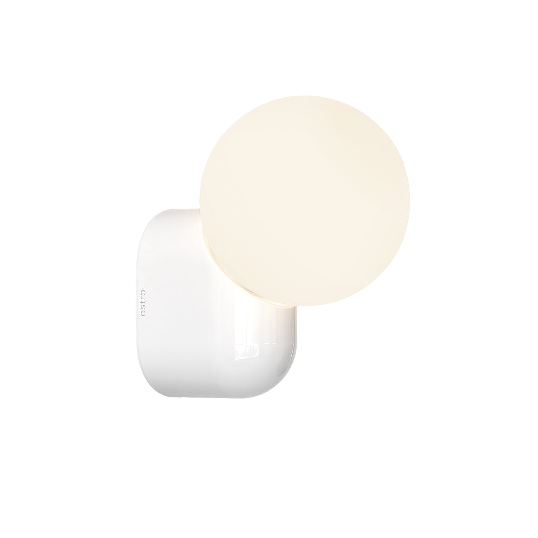 Astro 1472001 Lyra Single Bathroom Wall Light Gloss Glaze White