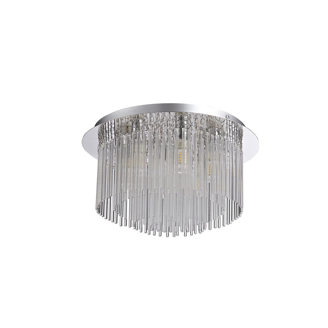 Nelson Lighting NL70599 Annie Bathroom Ceiling 6 Light Polished Chrome/Clear Glass