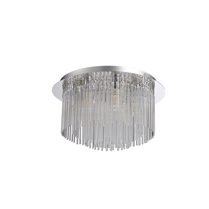 Nelson Lighting NL70599 Annie Bathroom Ceiling 6 Light Polished Chrome/Clear Glass