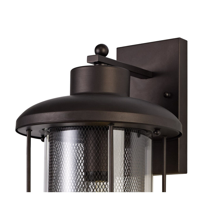 Nelson Lighting NL74319 Argon Outdoor Extra Large Wall Lamp Antique Bronze/Clear Glass