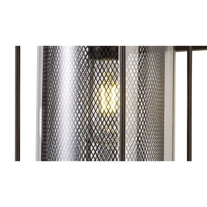Nelson Lighting NL74319 Argon Outdoor Extra Large Wall Lamp Antique Bronze/Clear Glass