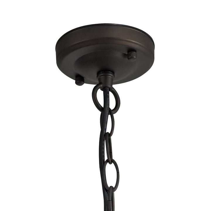 Nelson Lighting NL73169 Argon Outdoor Pendant Antique Bronze/Clear Glass