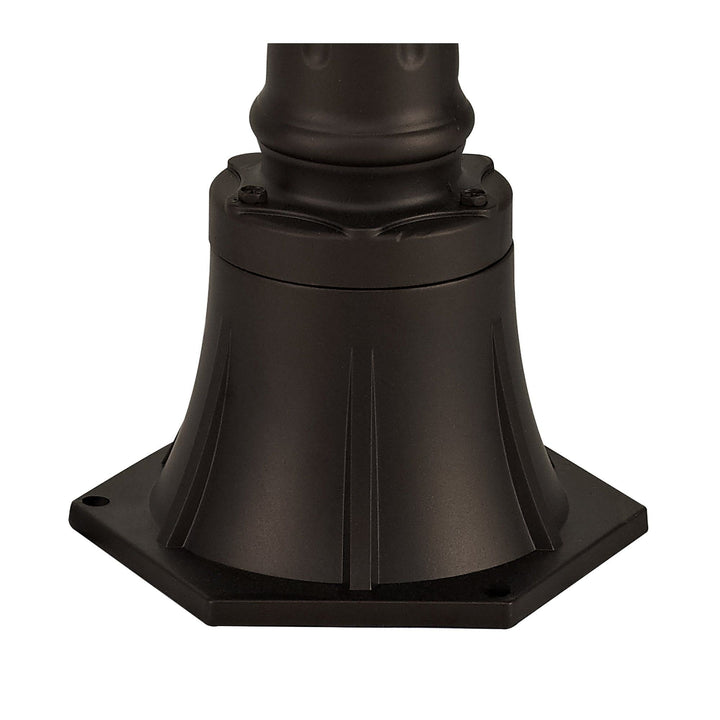Nelson Lighting NL74329 Argon Outdoor Single Headed Post Lamp Antique Bronze/Clear Glass