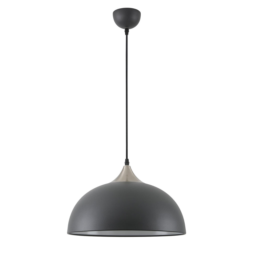 Nelson Lighting NL70049 Ava Pendant Sand Black/Satin Nickel