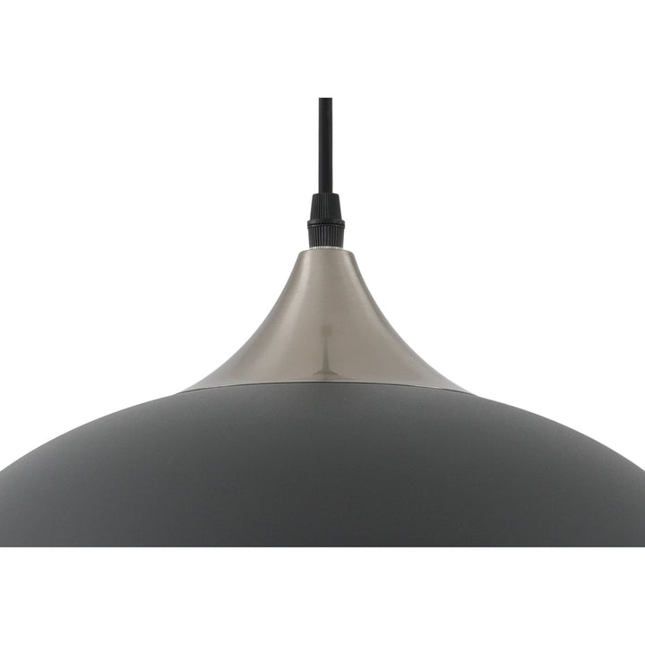 Nelson Lighting NL70049 Ava Pendant Sand Black/Satin Nickel