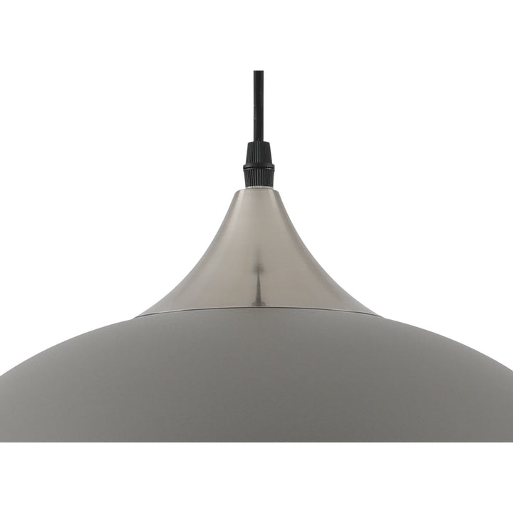 Nelson Lighting NL70079 Ava Pendant Sand Grey/Satin Nickel