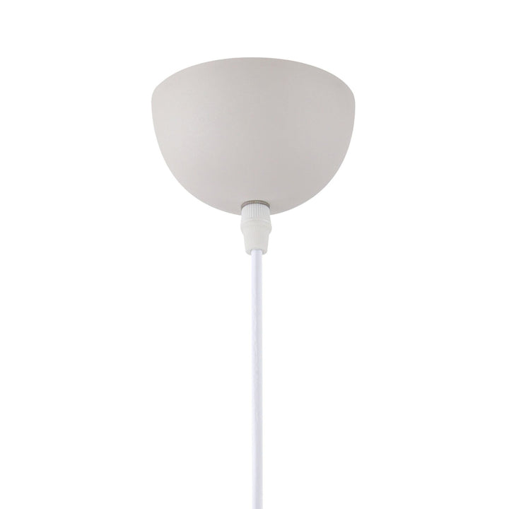 Nelson Lighting NL70109 | Sand White Pendant | Satin Nickel Accents