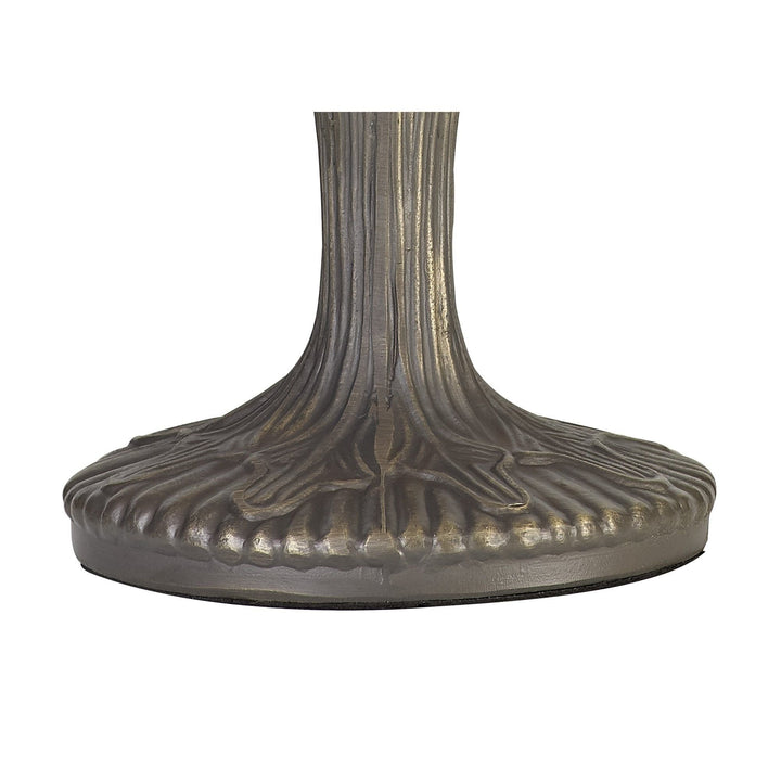 Nelson Lighting NLK00129 Azure 1 Light Curved Table Lamp With 30cm Tiffany Shade White/Grey/Black/Brass