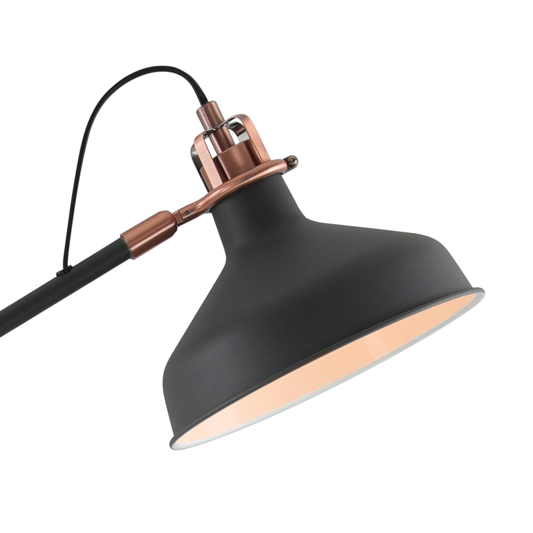 Nelson Lighting NL77179 Barnie Adjustable Floor Lamp 1 Light Sand Black/Copper/White