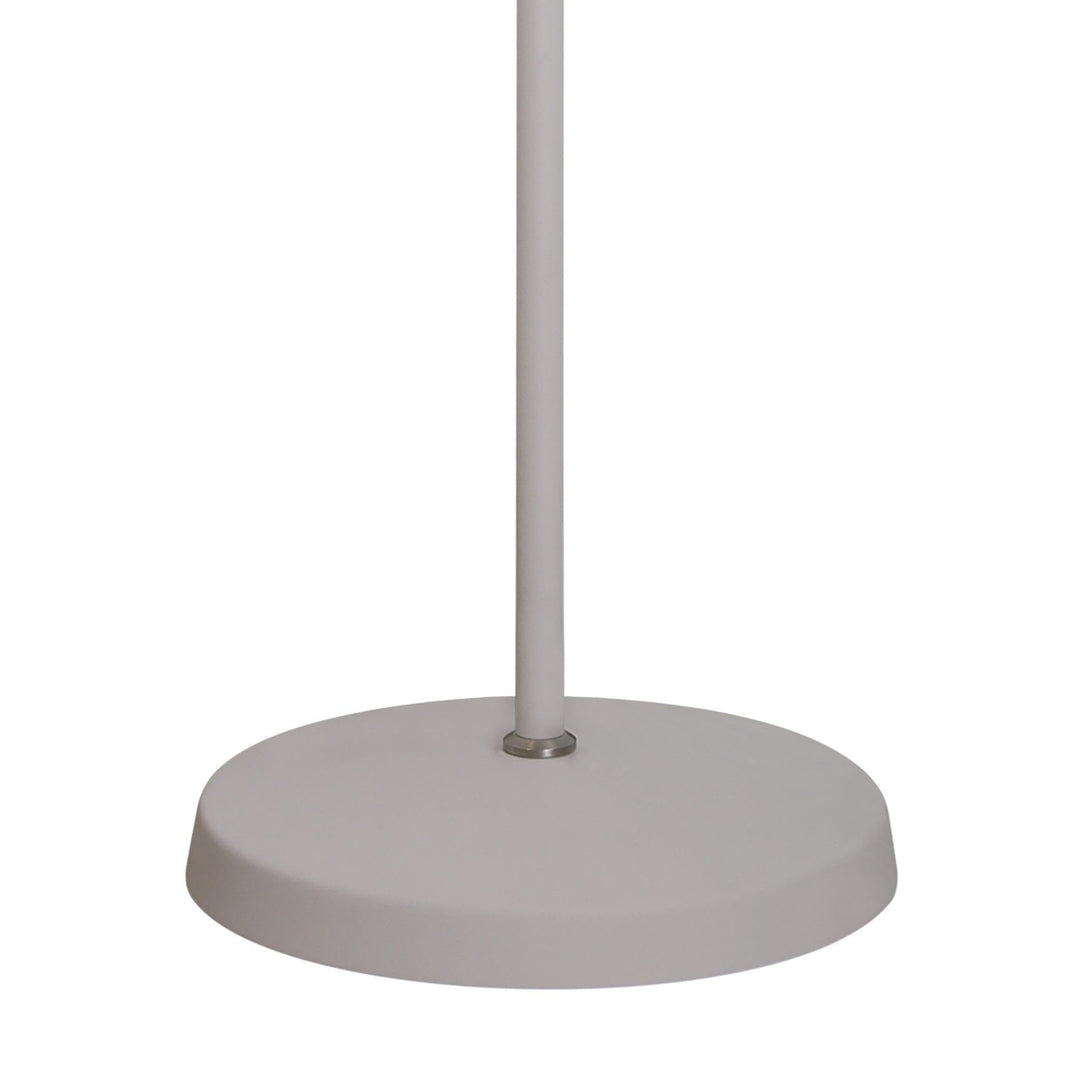 Nelson Lighting NL70099 Barnie Adjustable Floor Lamp Sand White/Satin Nickel/White